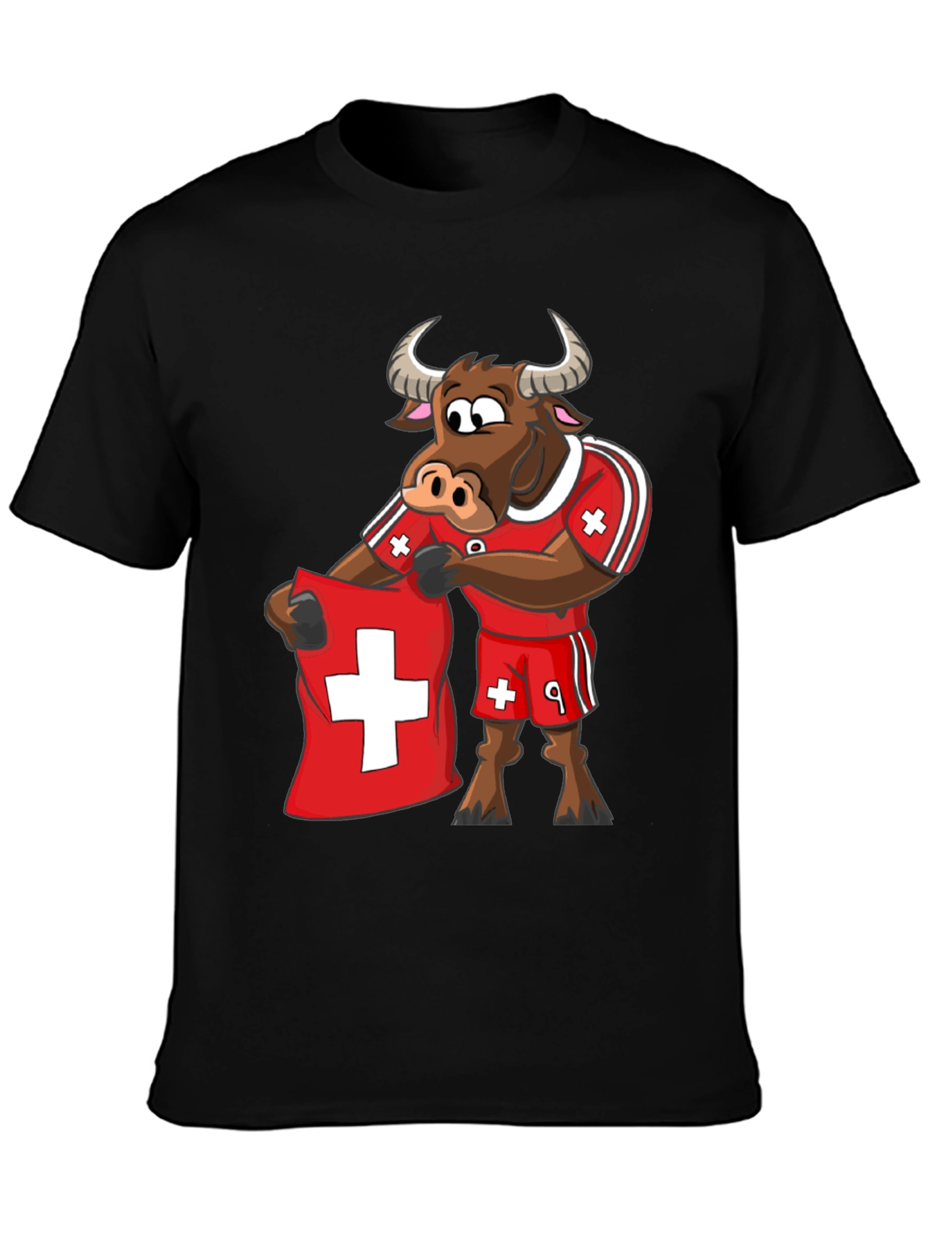 Swiss Bull T-Shirt - Soccer Fan Tee