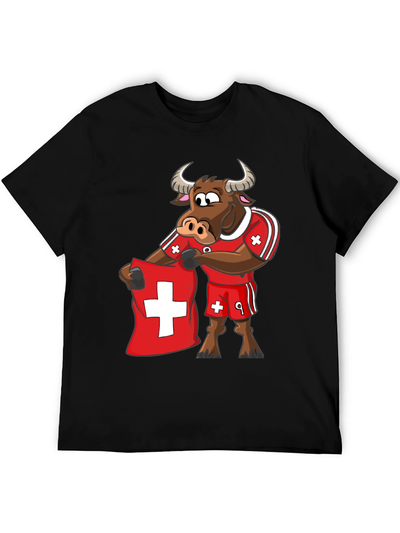 Swiss Bull T-Shirt - Soccer Fan Tee