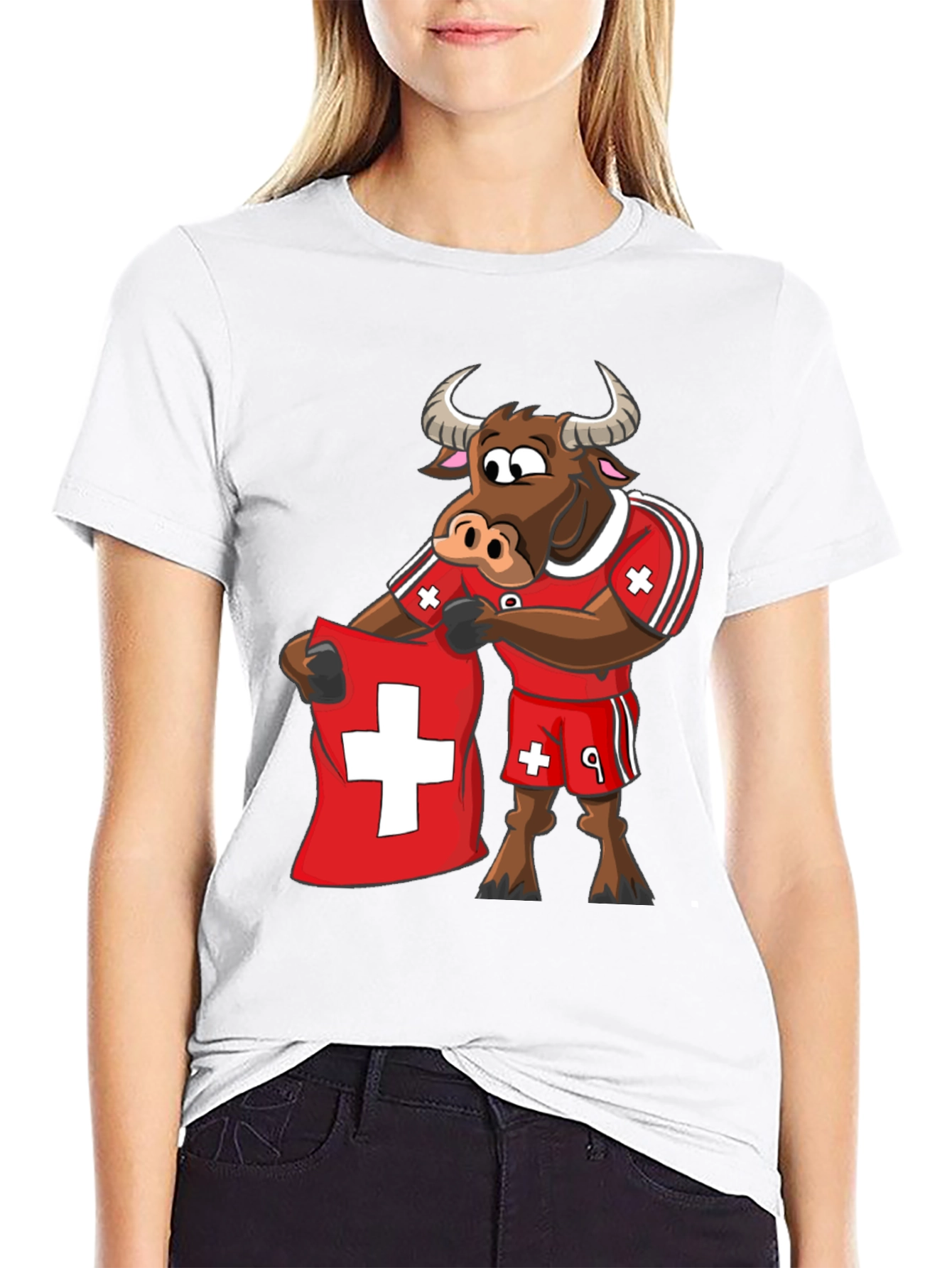 Swiss Bull T-Shirt - Soccer Fan Tee