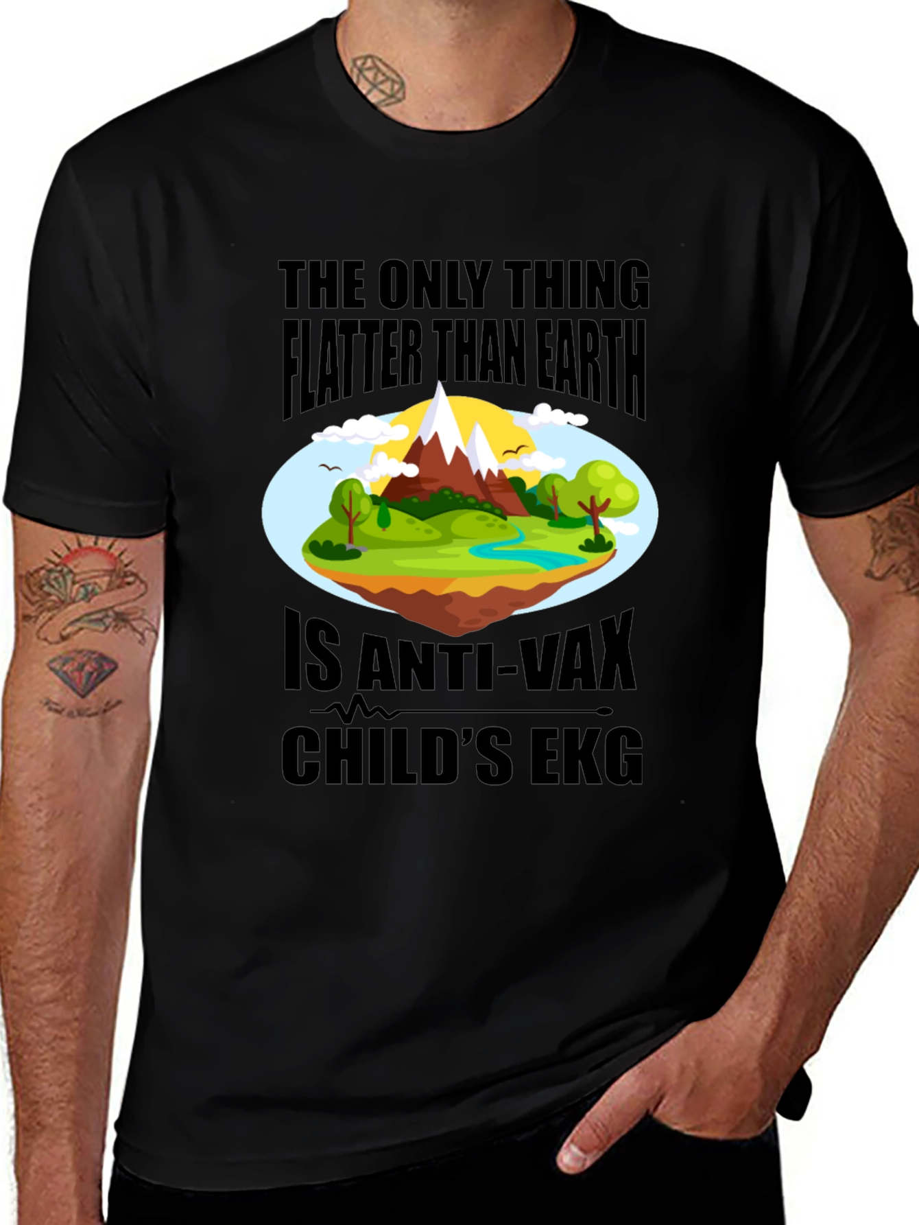 Anti-Vax Childs EKG T-Shirt
