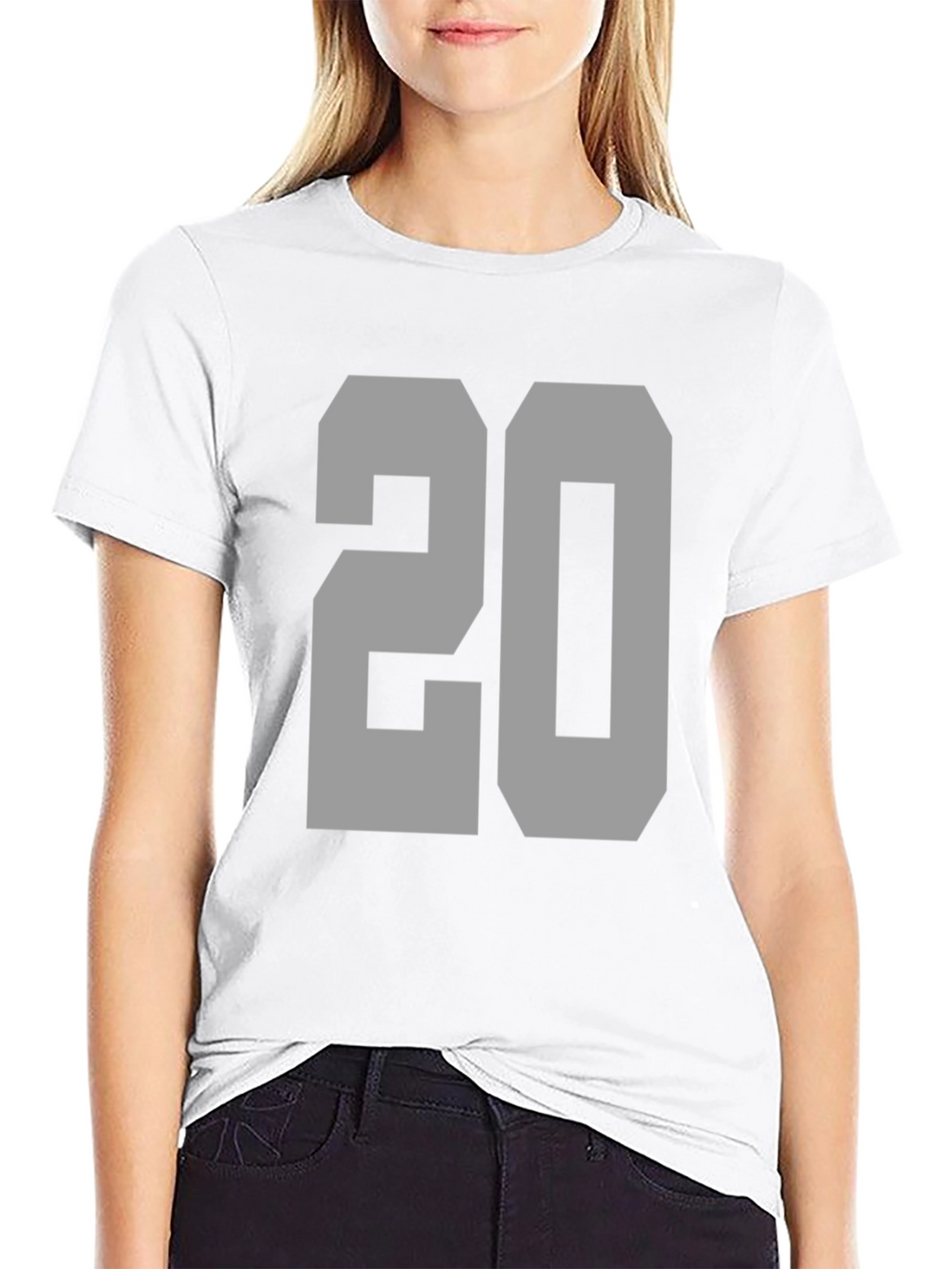 Bold Number 20 Graphic Tee - Black Casual Shirt