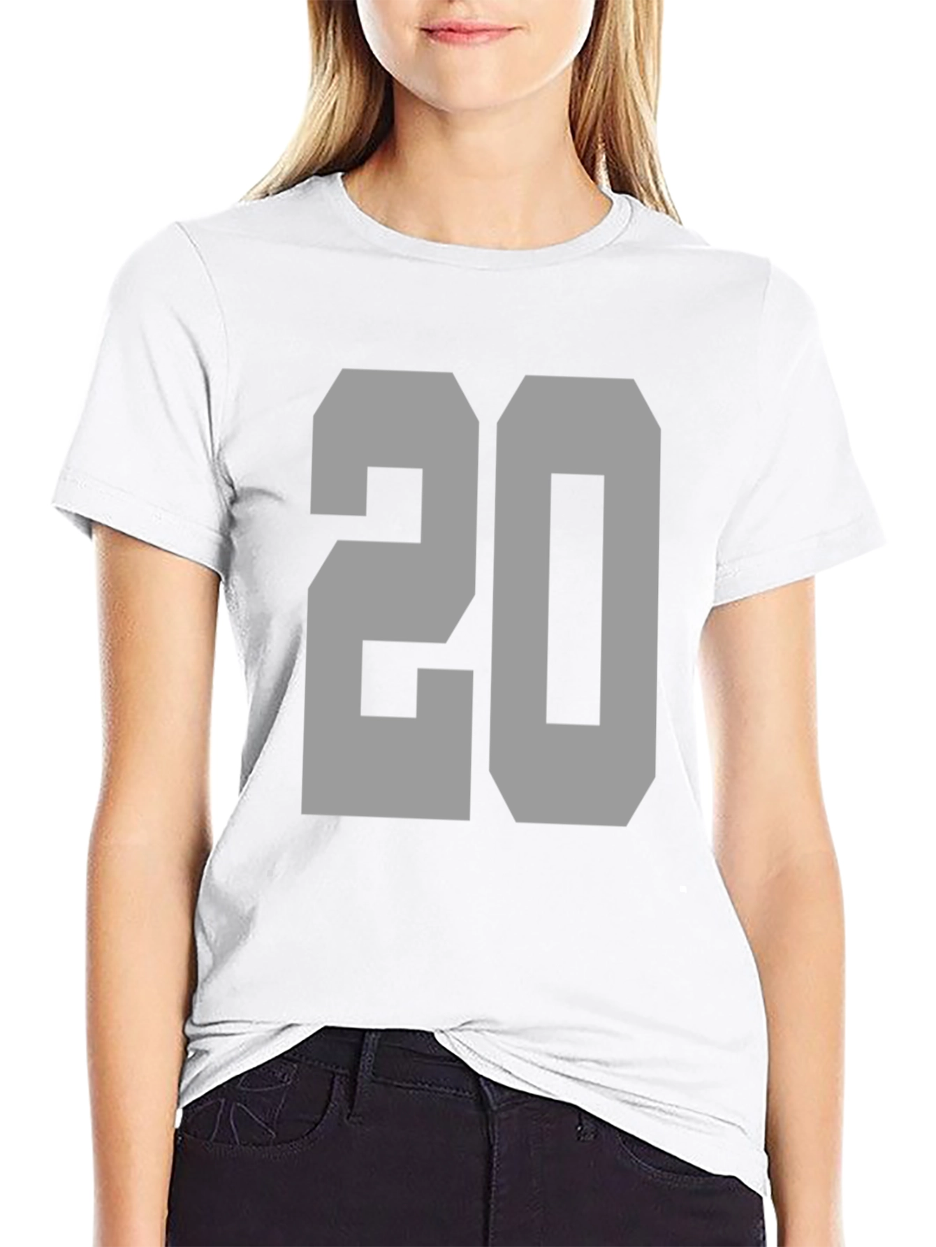 Bold Number 20 Graphic Tee - Black Casual Shirt