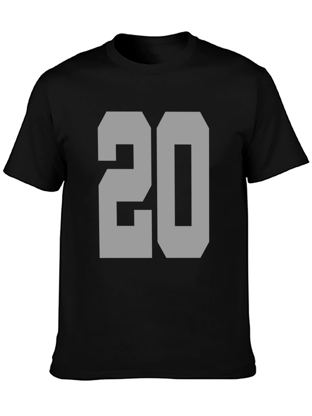 Bold Number 20 Graphic Tee - Black Casual Shirt