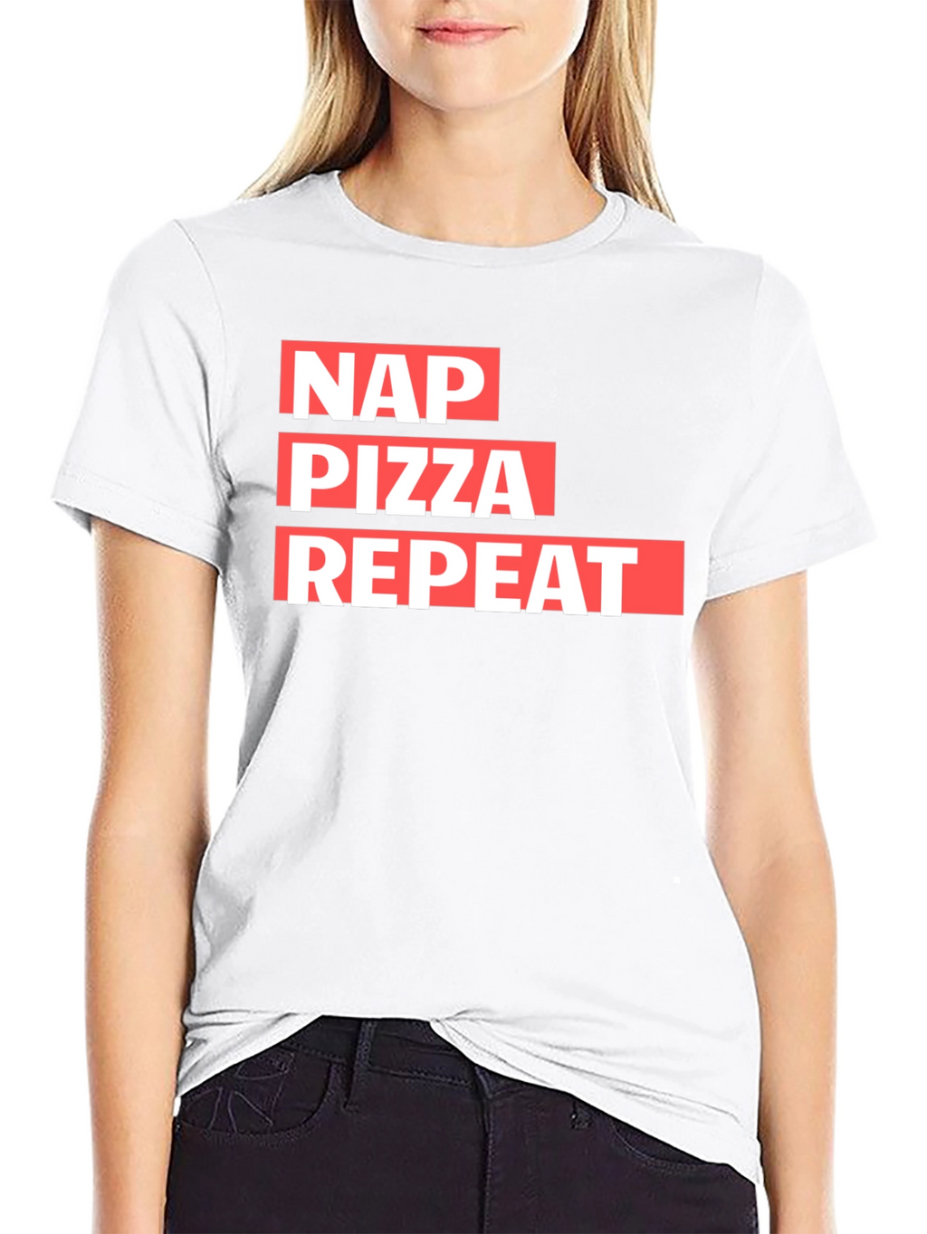 Nap Pizza Repeat Graphic Tee
