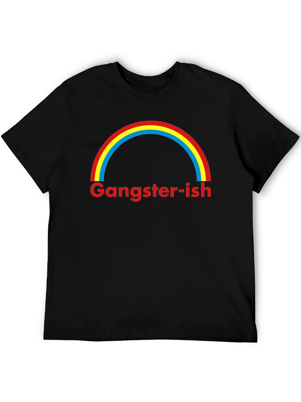 Gangster-ish Rainbow Graphic Tee - Trendy Style