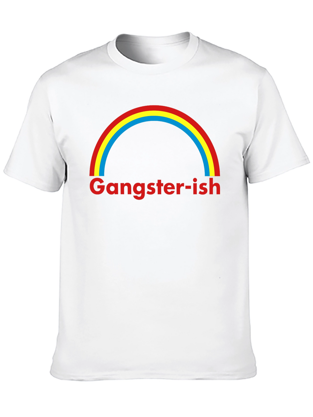 Gangster-ish Rainbow Graphic Tee - Trendy Style