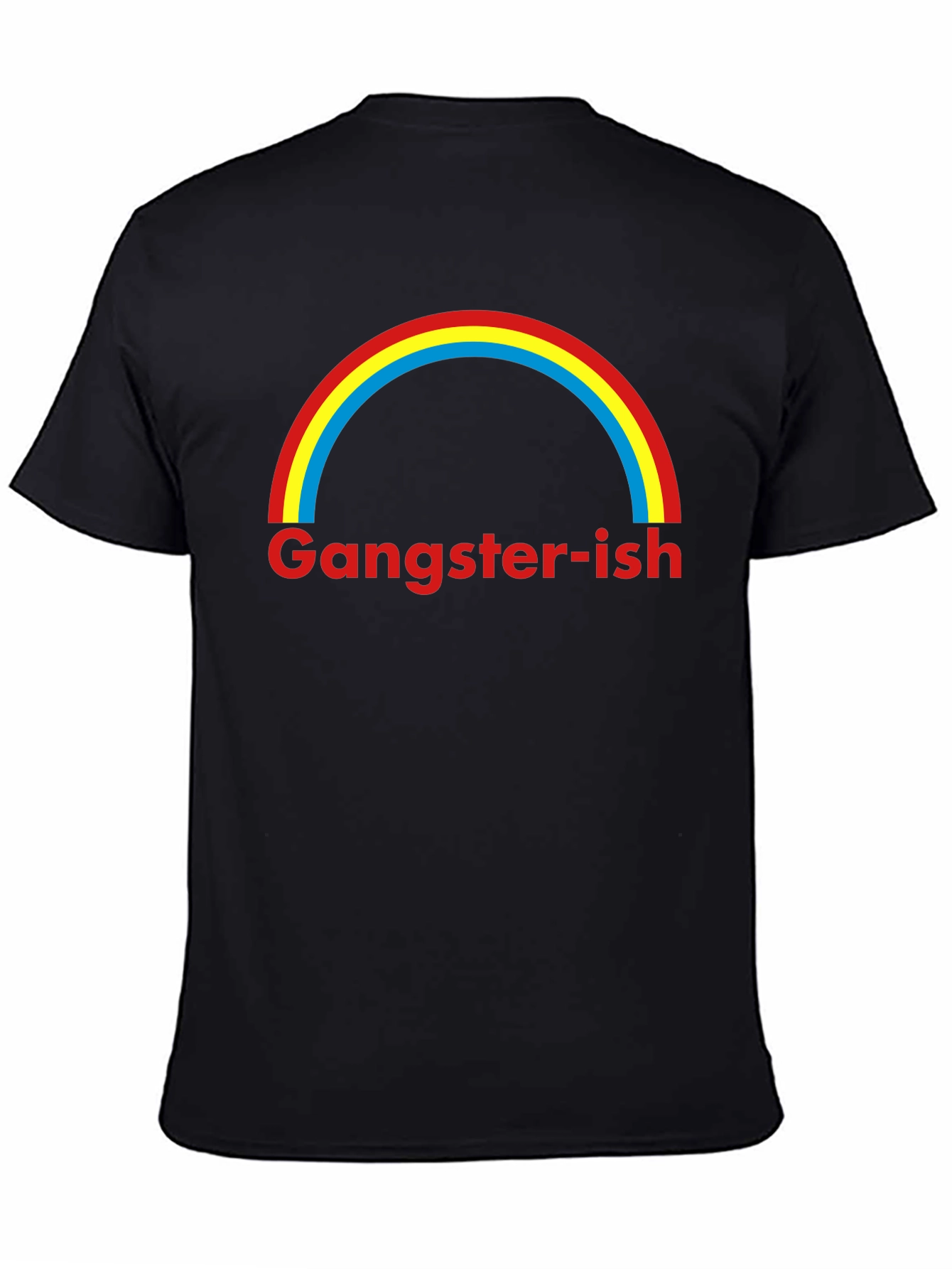 Gangster-ish Rainbow Graphic Tee - Trendy Style