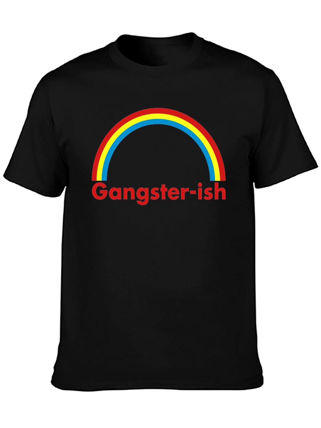 Gangster-ish Rainbow Graphic Tee - Trendy Style