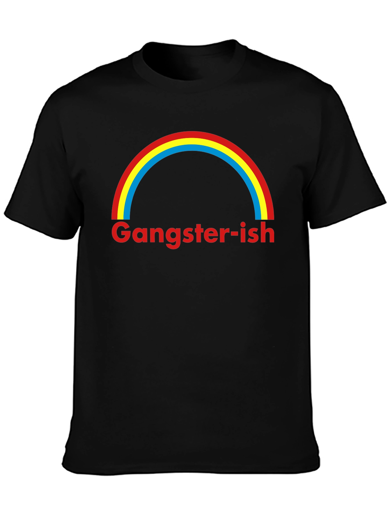 Gangster-ish Rainbow Graphic Tee - Trendy Style