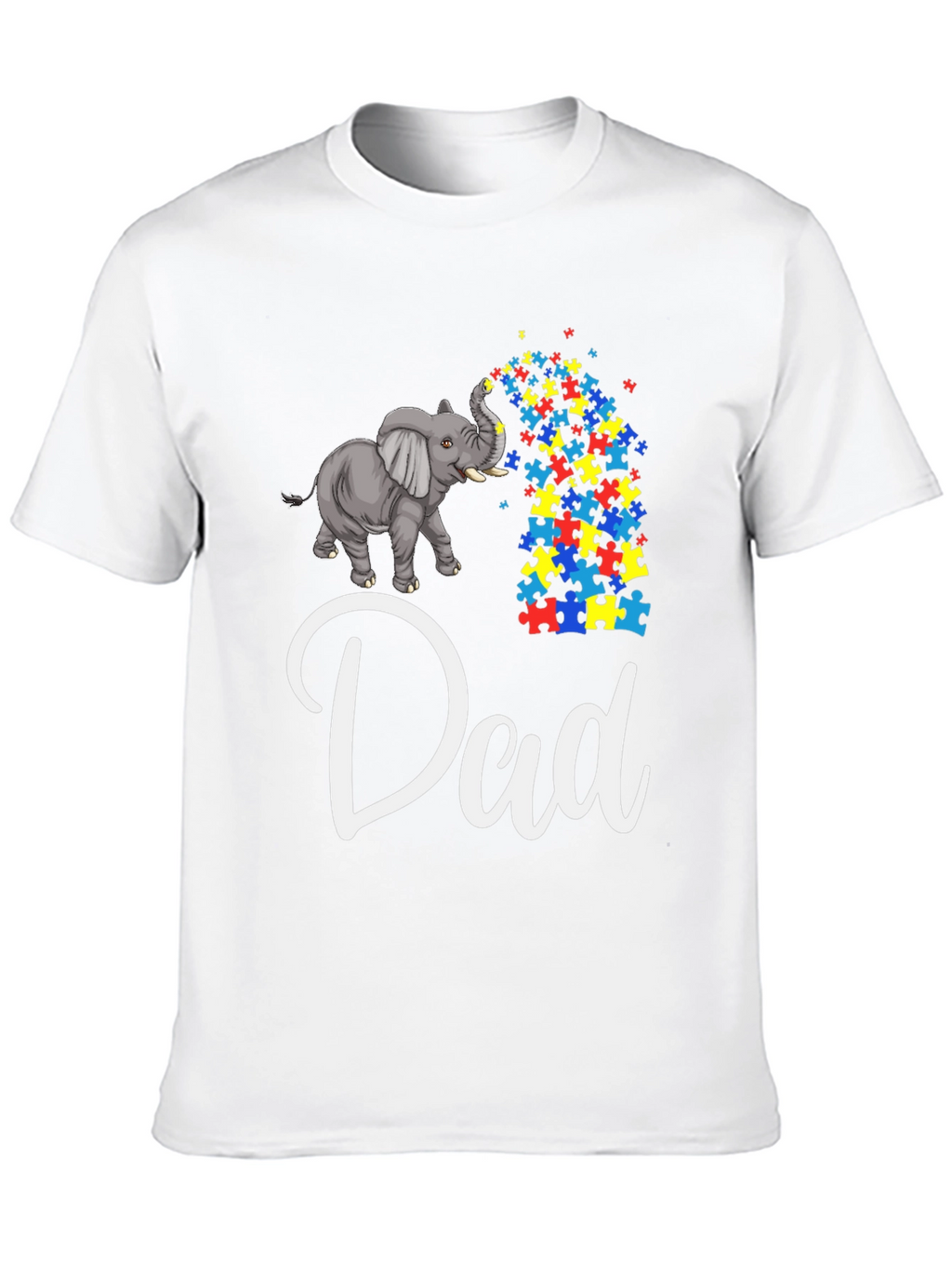 Autism Awareness Elephant Dad T-Shirt
