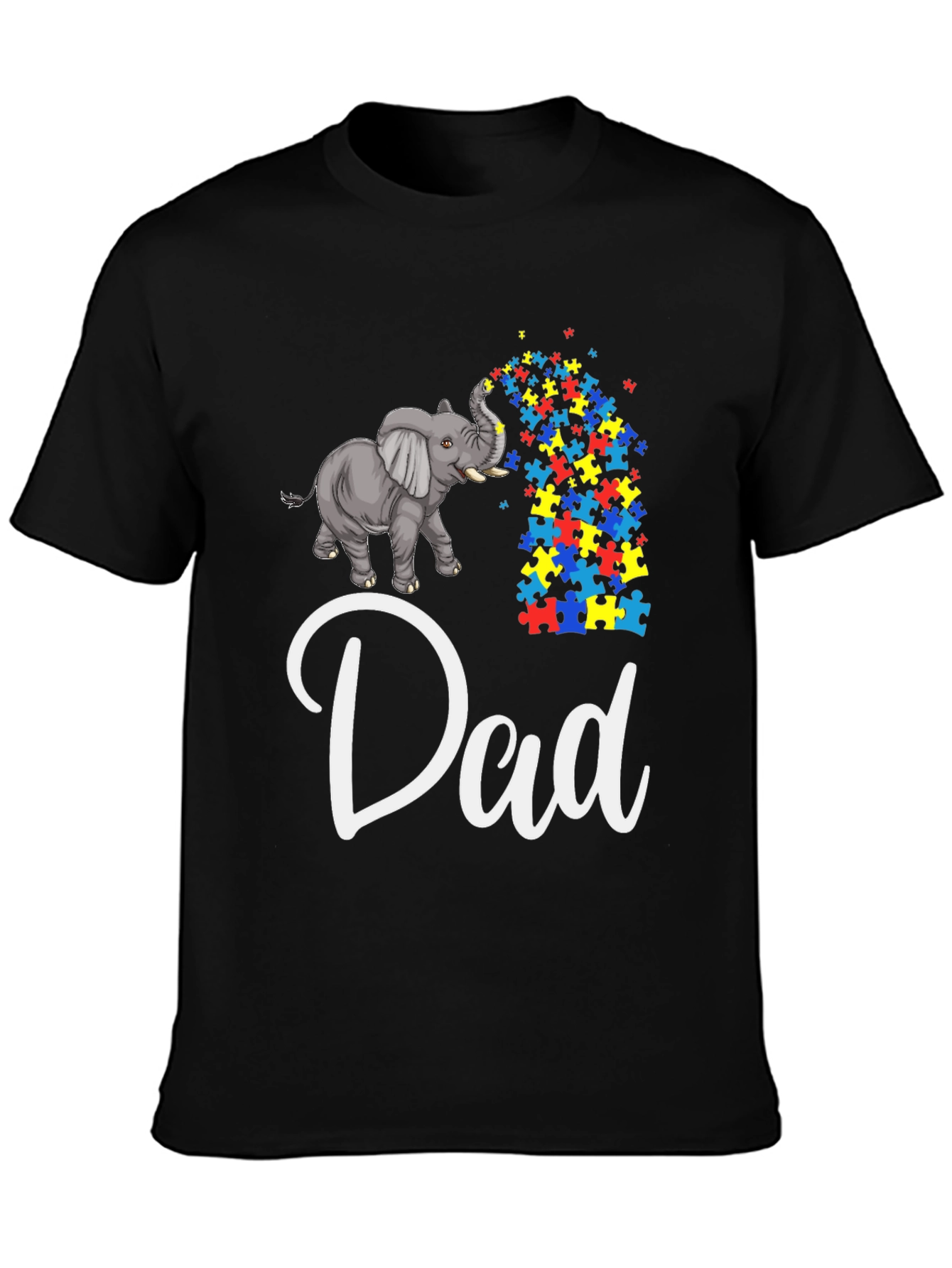 Autism Awareness Elephant Dad T-Shirt