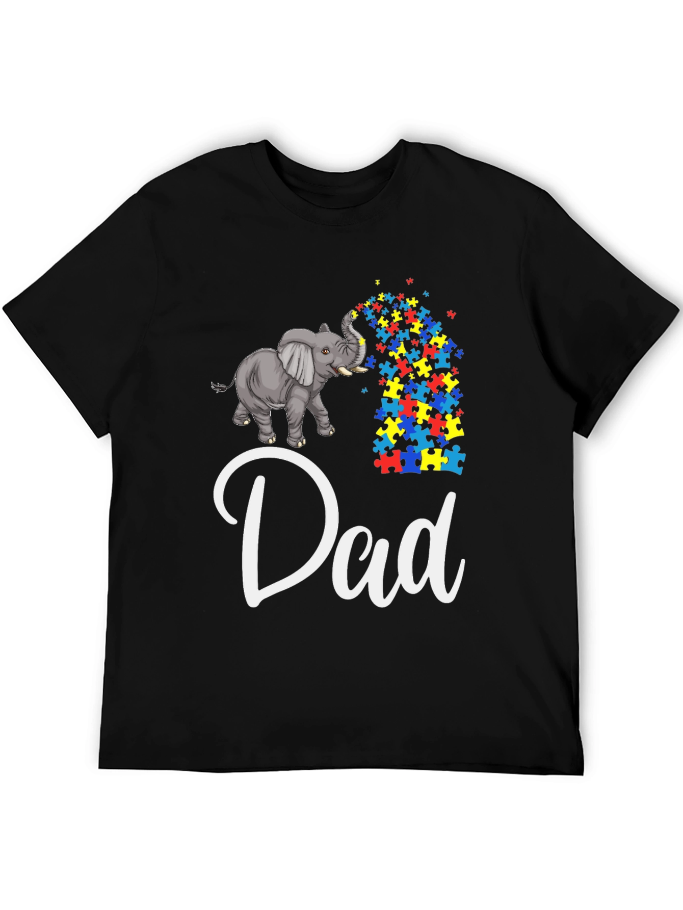 Autism Awareness Elephant Dad T-Shirt