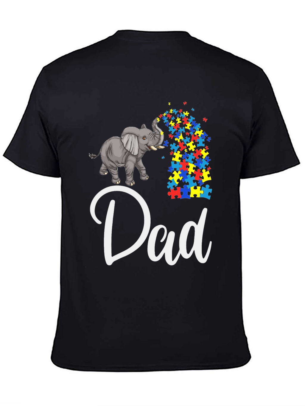Autism Awareness Elephant Dad T-Shirt