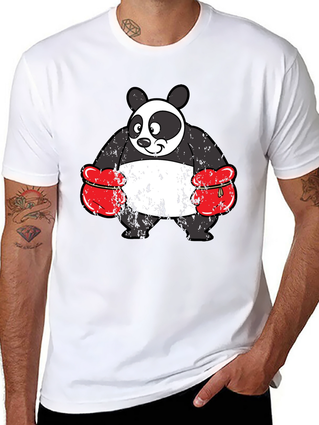 Panda Boxer Graphic Tee - Funny Novelty Shirt