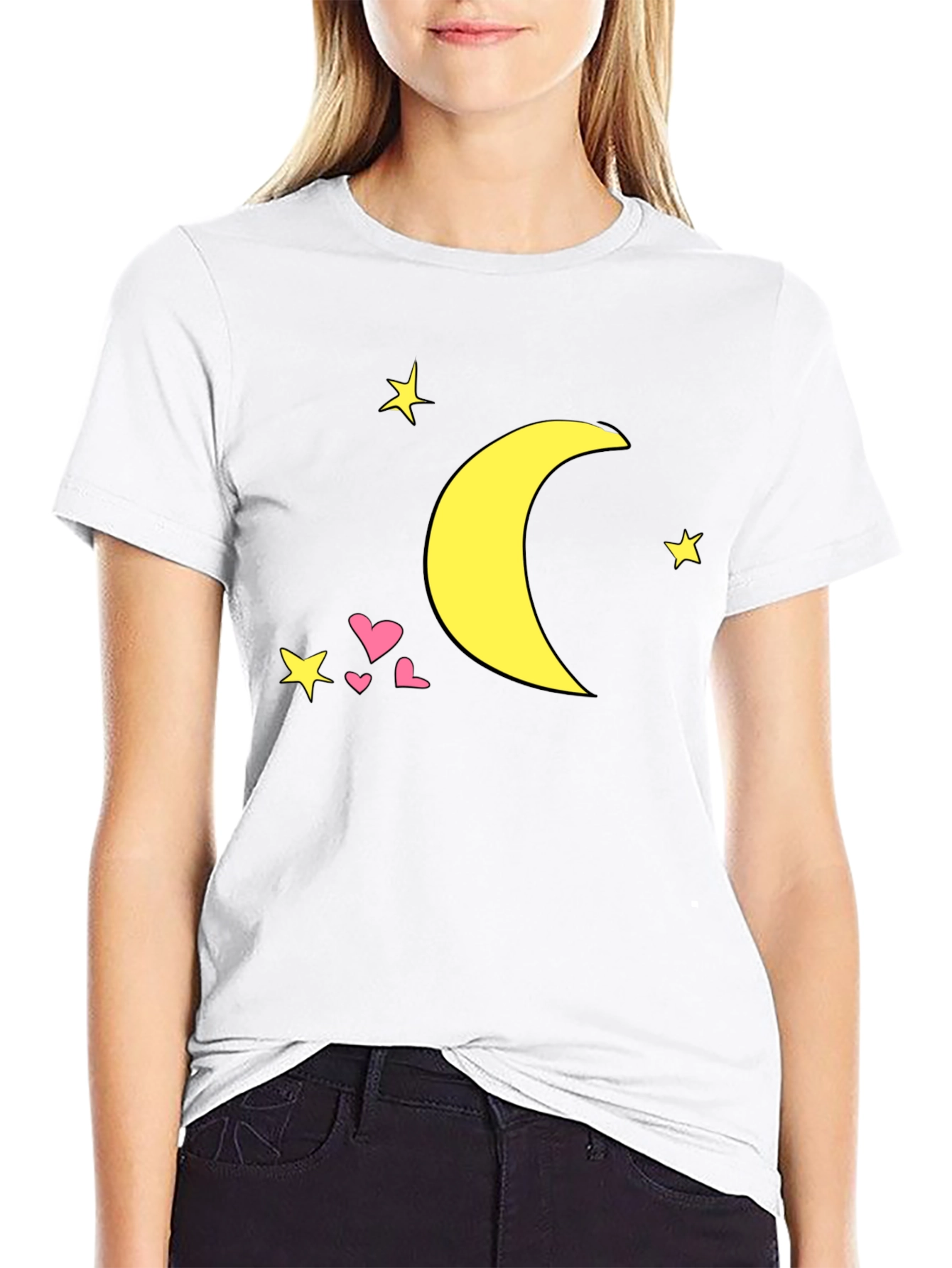 Celestial Dream Tee - Moon & Stars Graphic T-Shirt