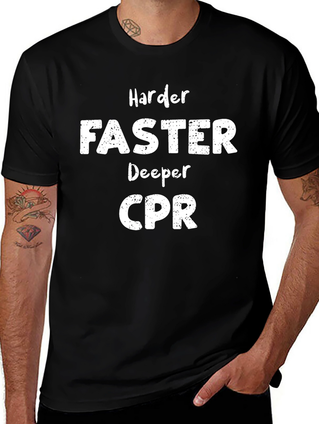 Harder Faster Deeper CPR Graphic Tee