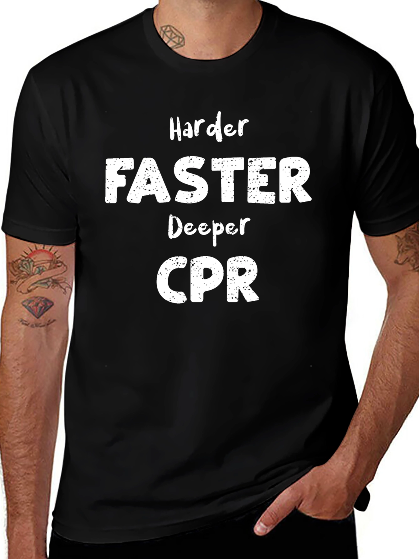 Harder Faster Deeper CPR Graphic Tee