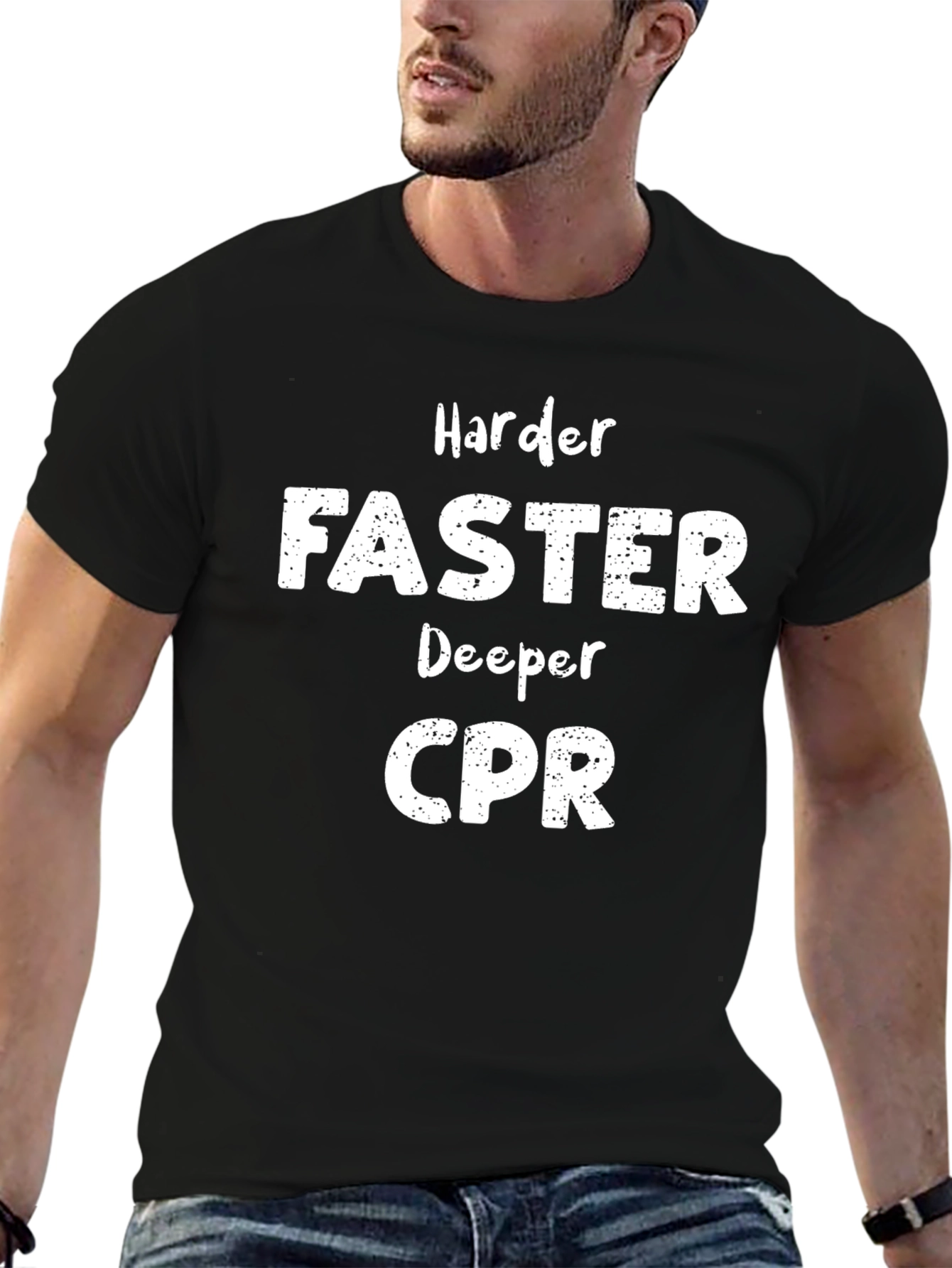Harder Faster Deeper CPR Graphic Tee