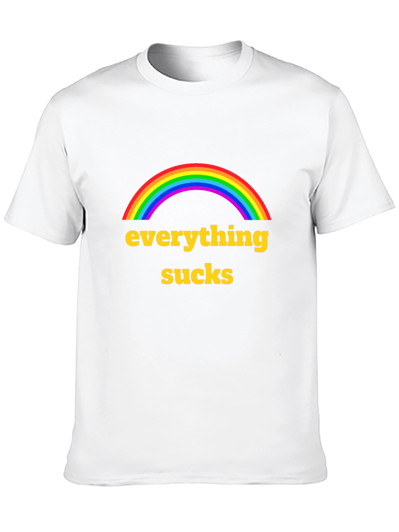 Everything Sucks Rainbow Graphic T-Shirt