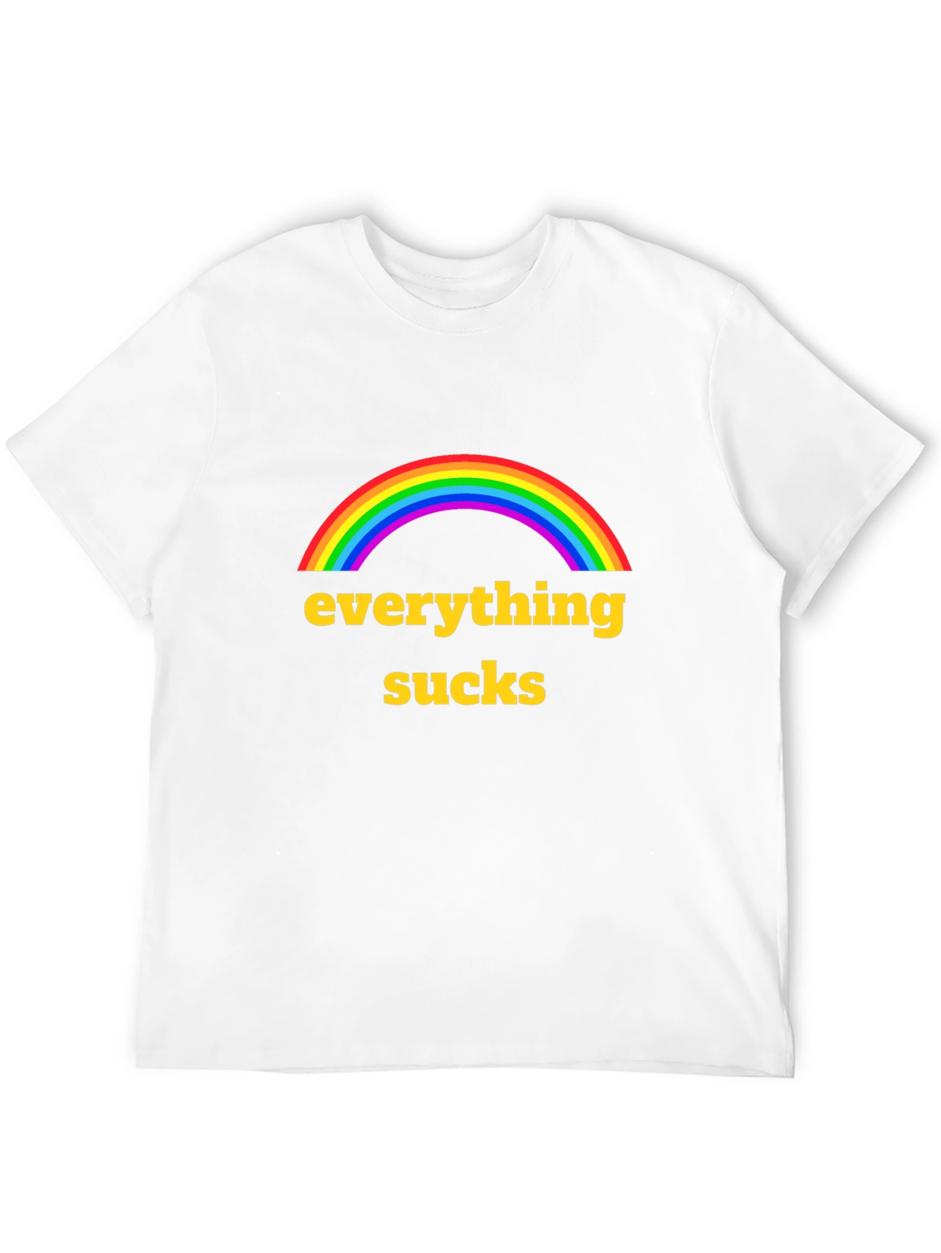 Everything Sucks Rainbow Graphic T-Shirt