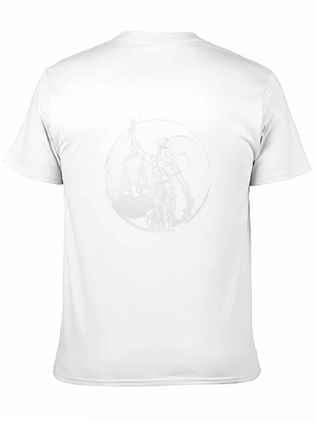 Lady Justice Yin Yang Black T-Shirt