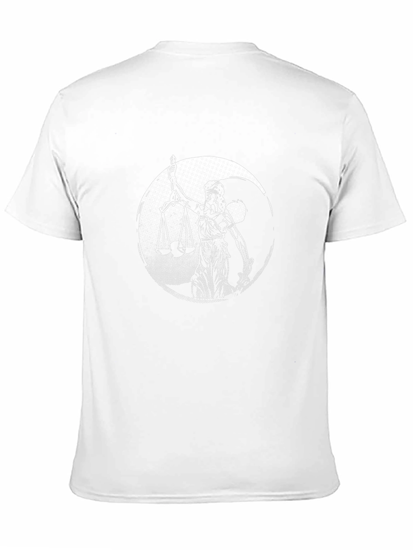 Lady Justice Yin Yang Black T-Shirt