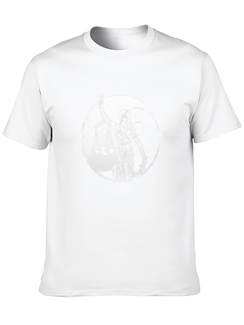 Lady Justice Yin Yang Black T-Shirt