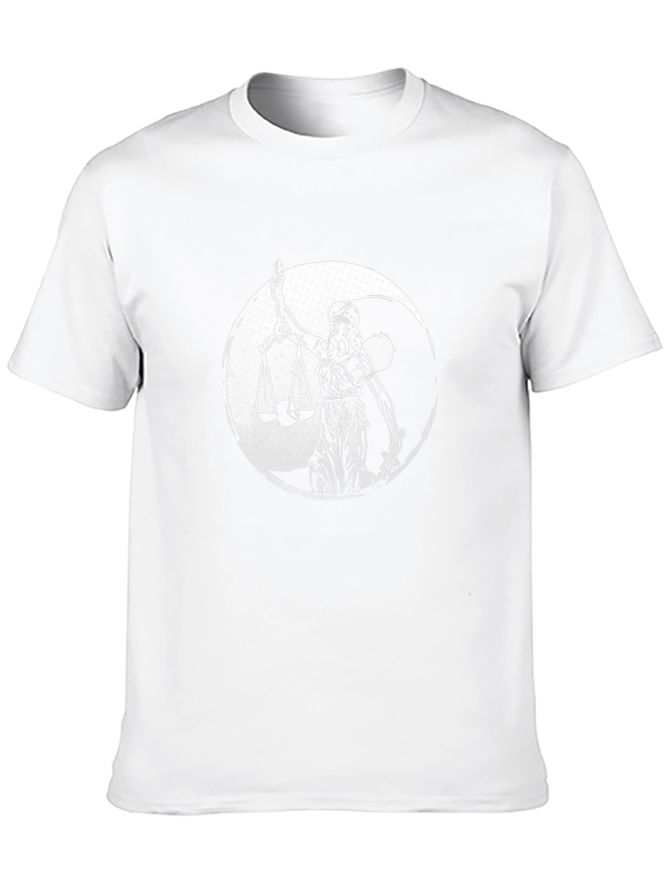 Lady Justice Yin Yang Black T-Shirt