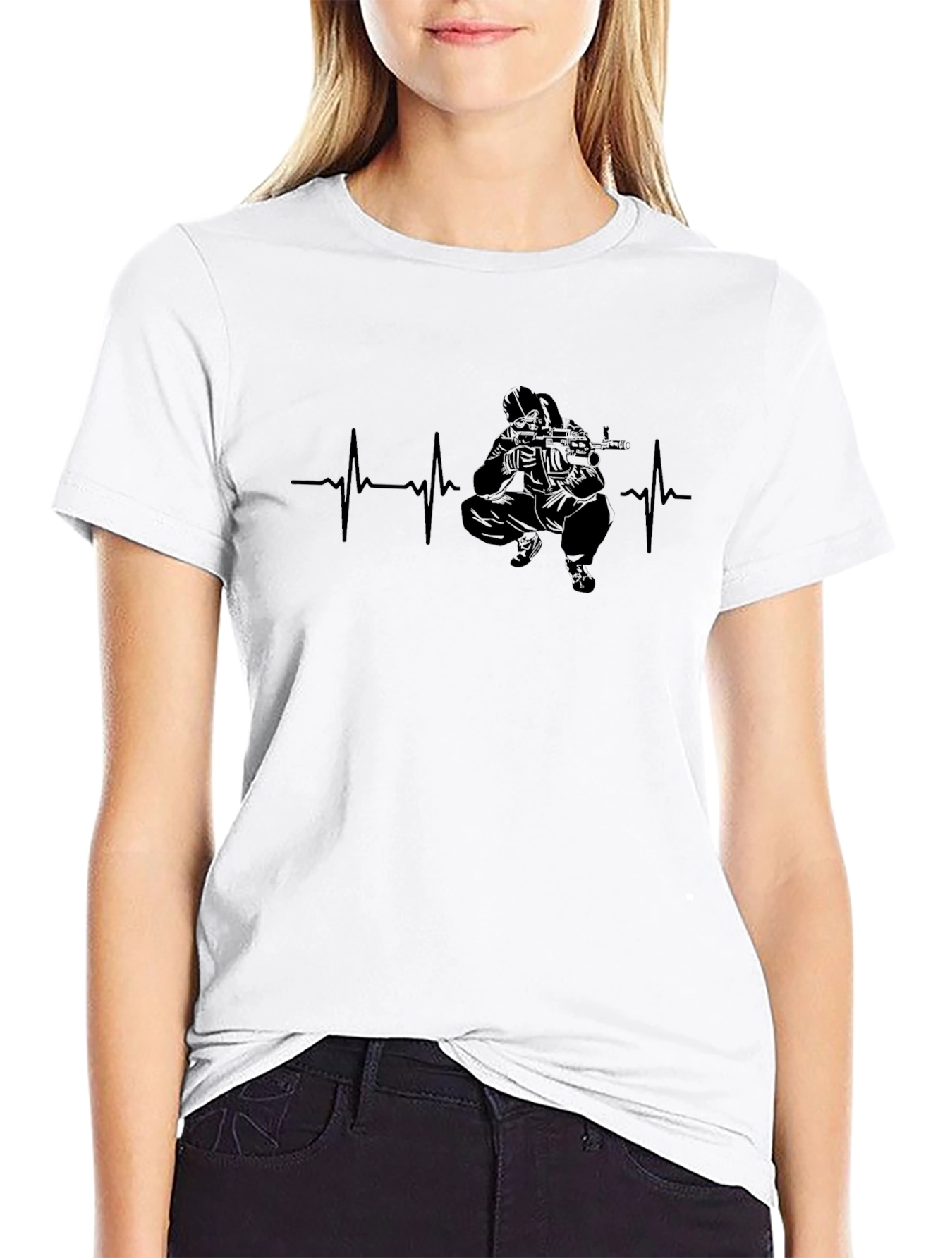 Tactical Heartbeat T-Shirt - Black