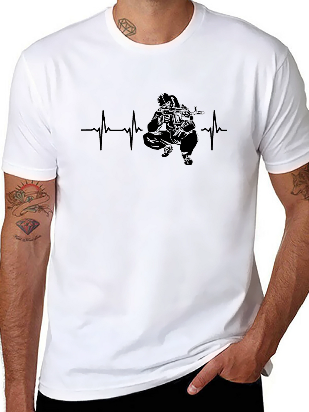 Tactical Heartbeat T-Shirt - Black