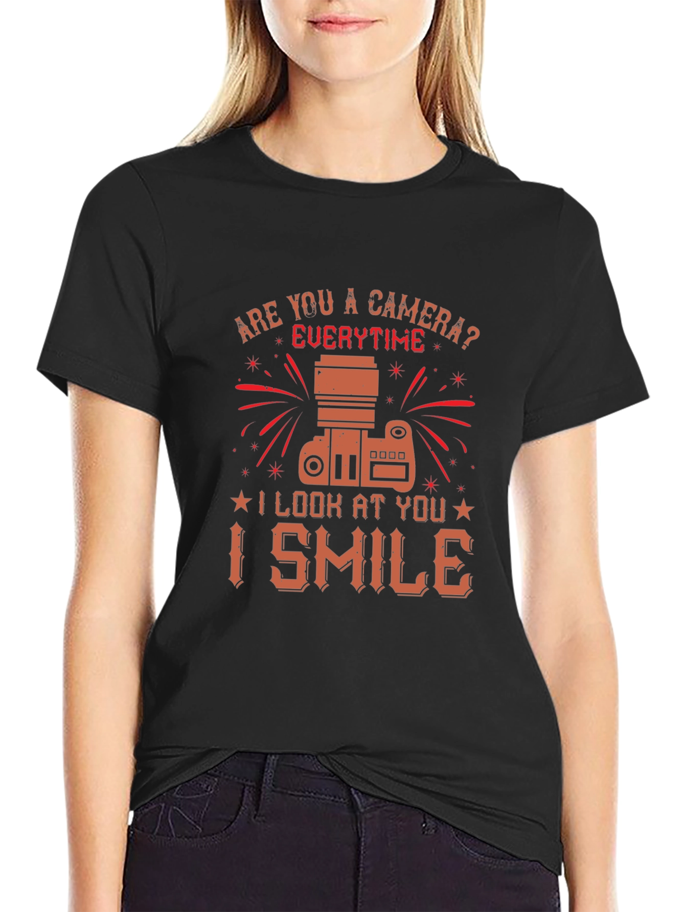 Camera Pun T-Shirt: I Smile When I Look at You