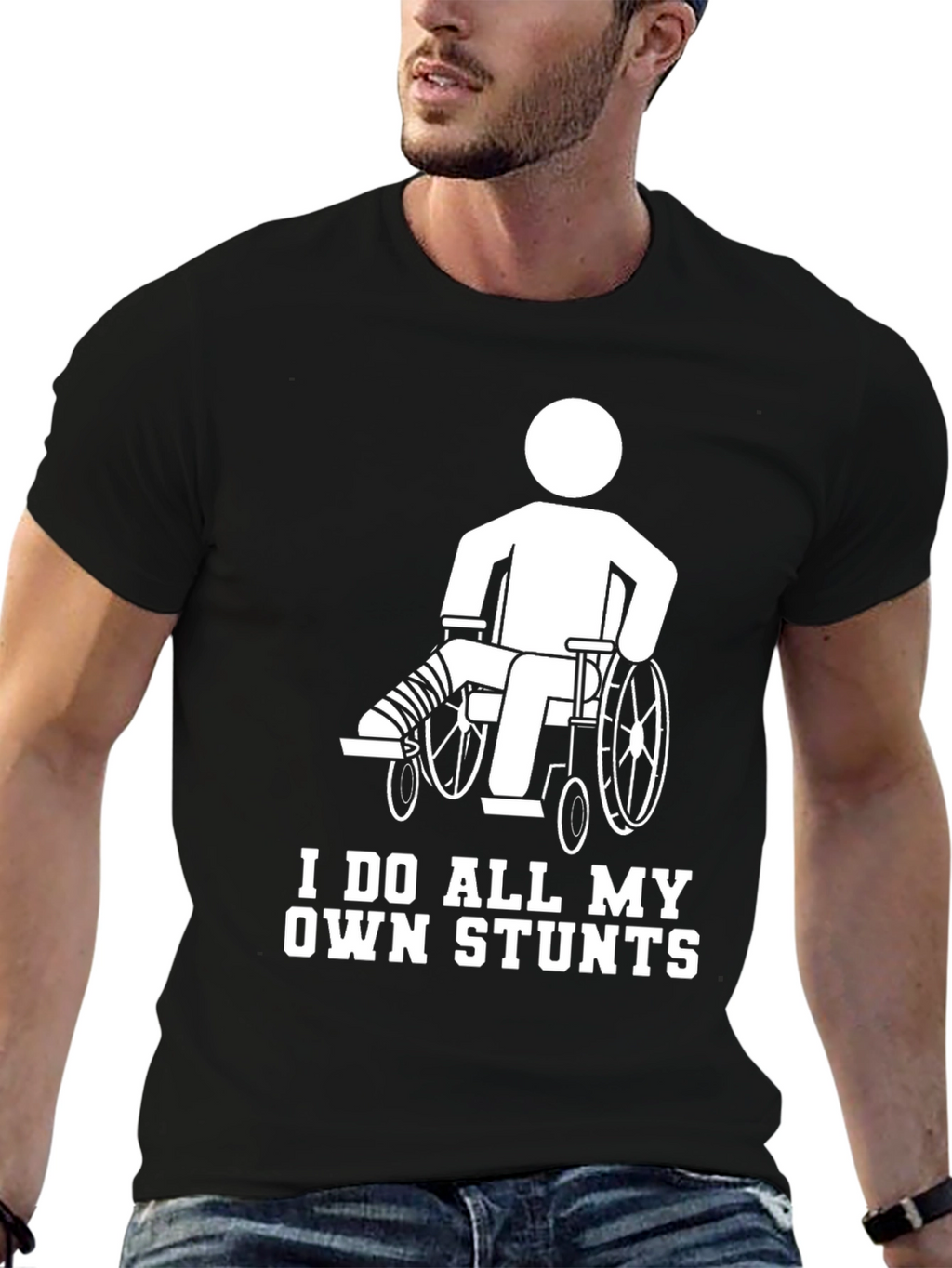 Funny Stuntman Wheelchair Humor T-Shirt
