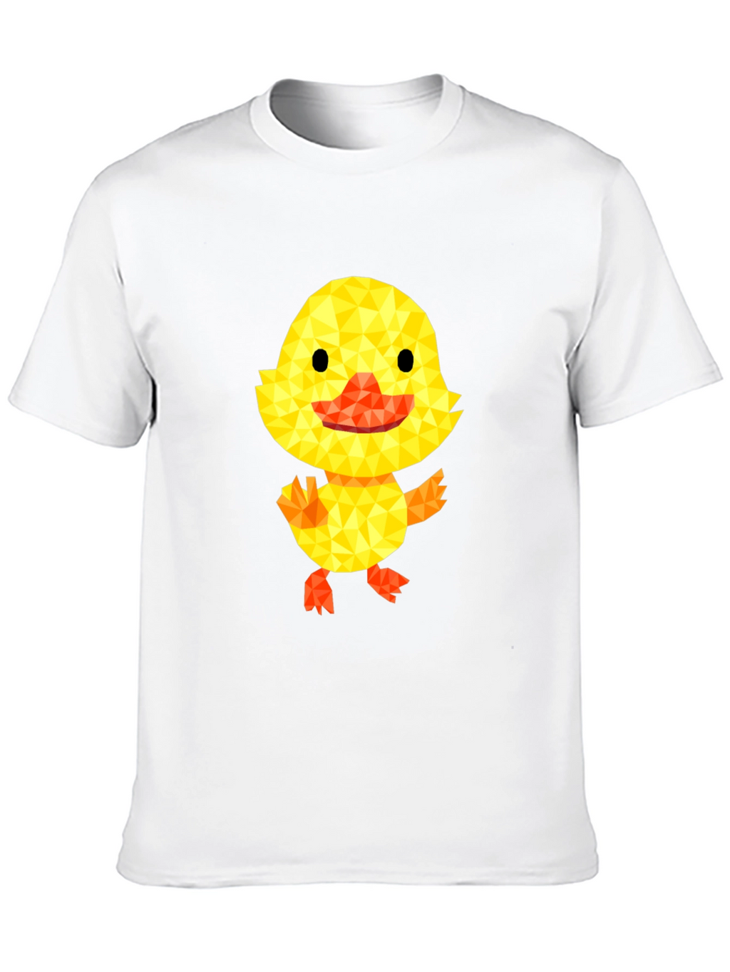 Geometric Duck Graphic Tee - Black Cotton Blend