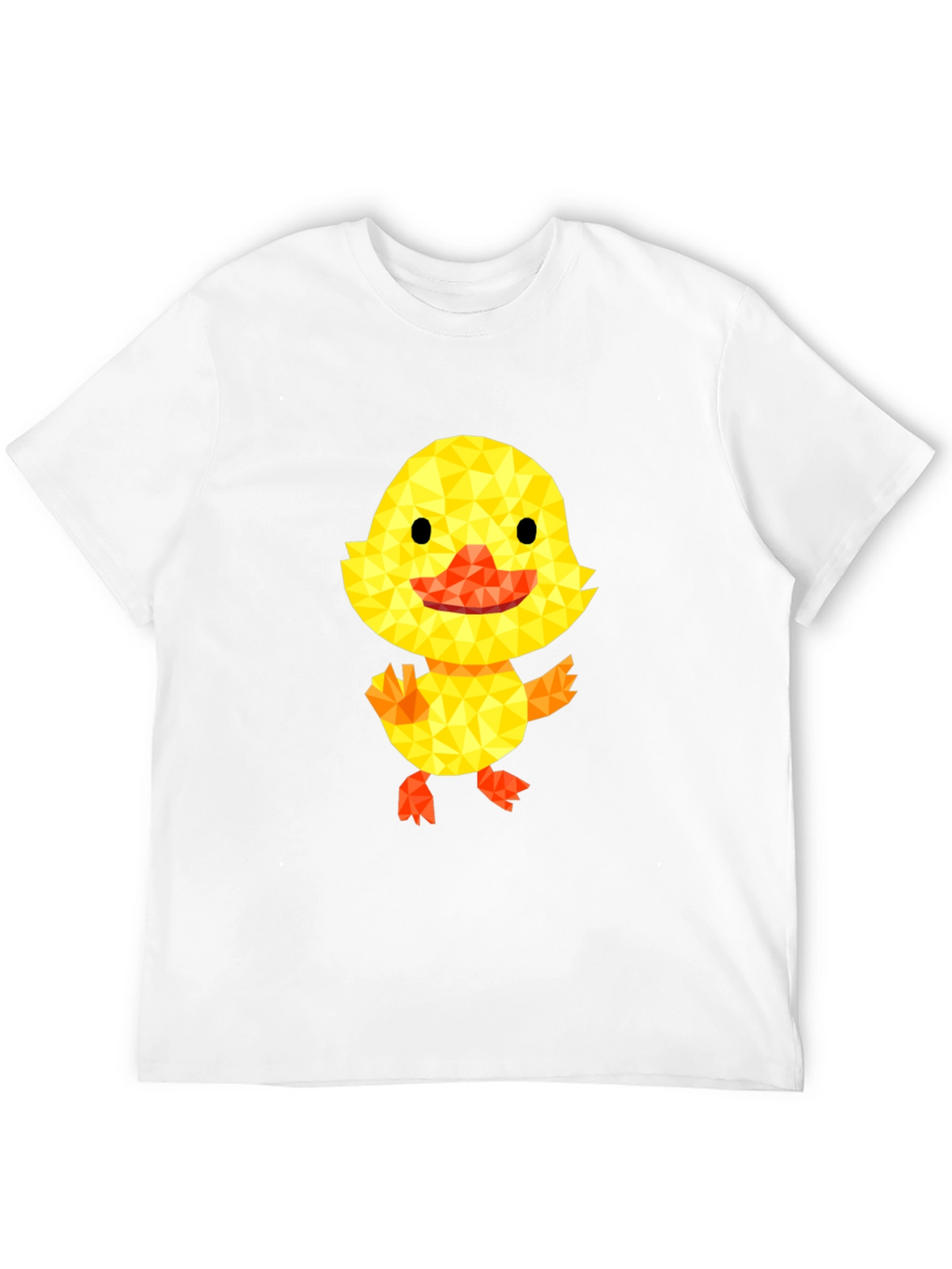 Geometric Duck Graphic Tee - Black Cotton Blend