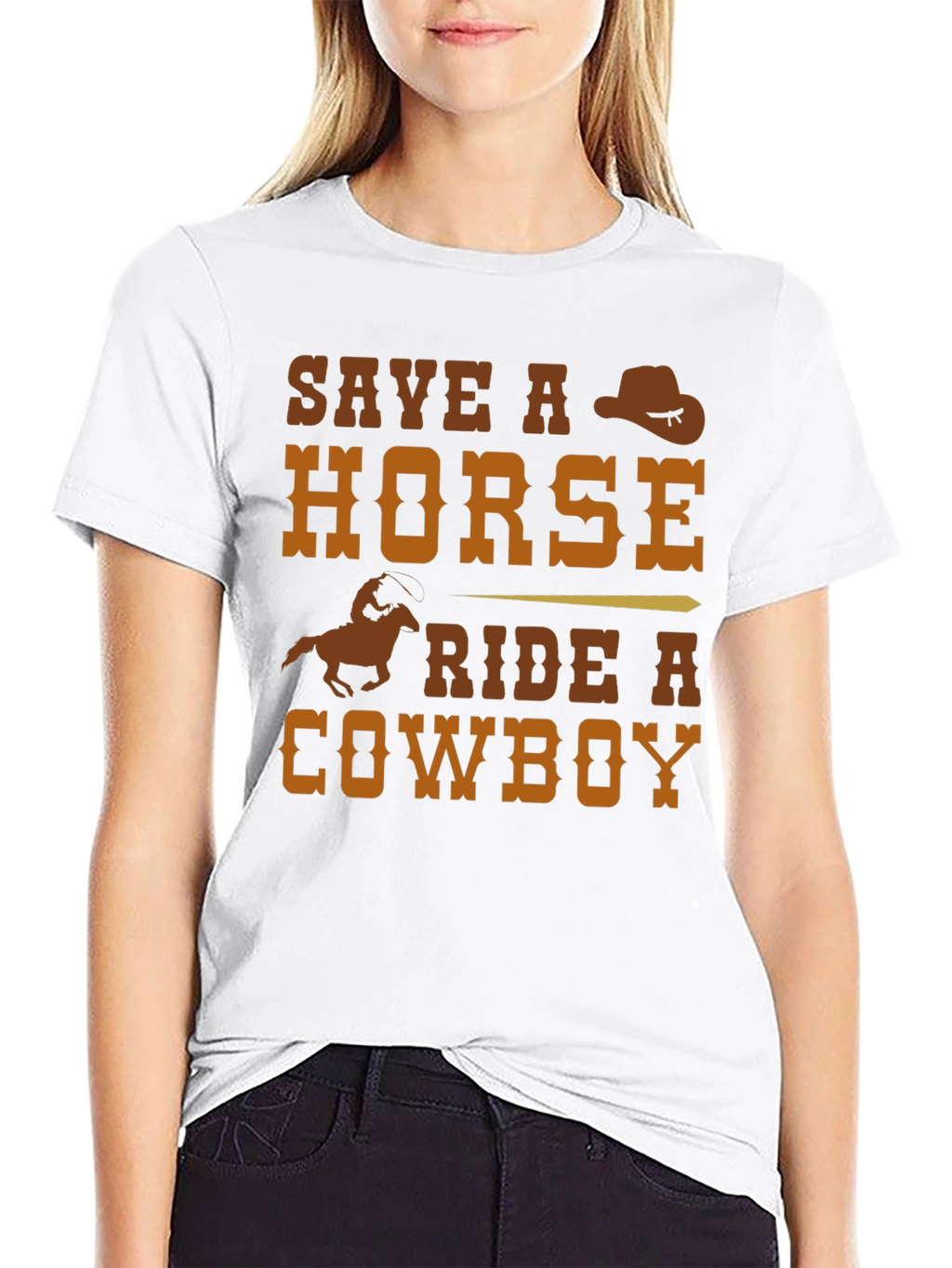Save a Horse Ride a Cowboy Graphic T-Shirt