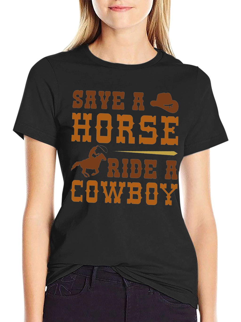Save a Horse Ride a Cowboy Graphic T-Shirt