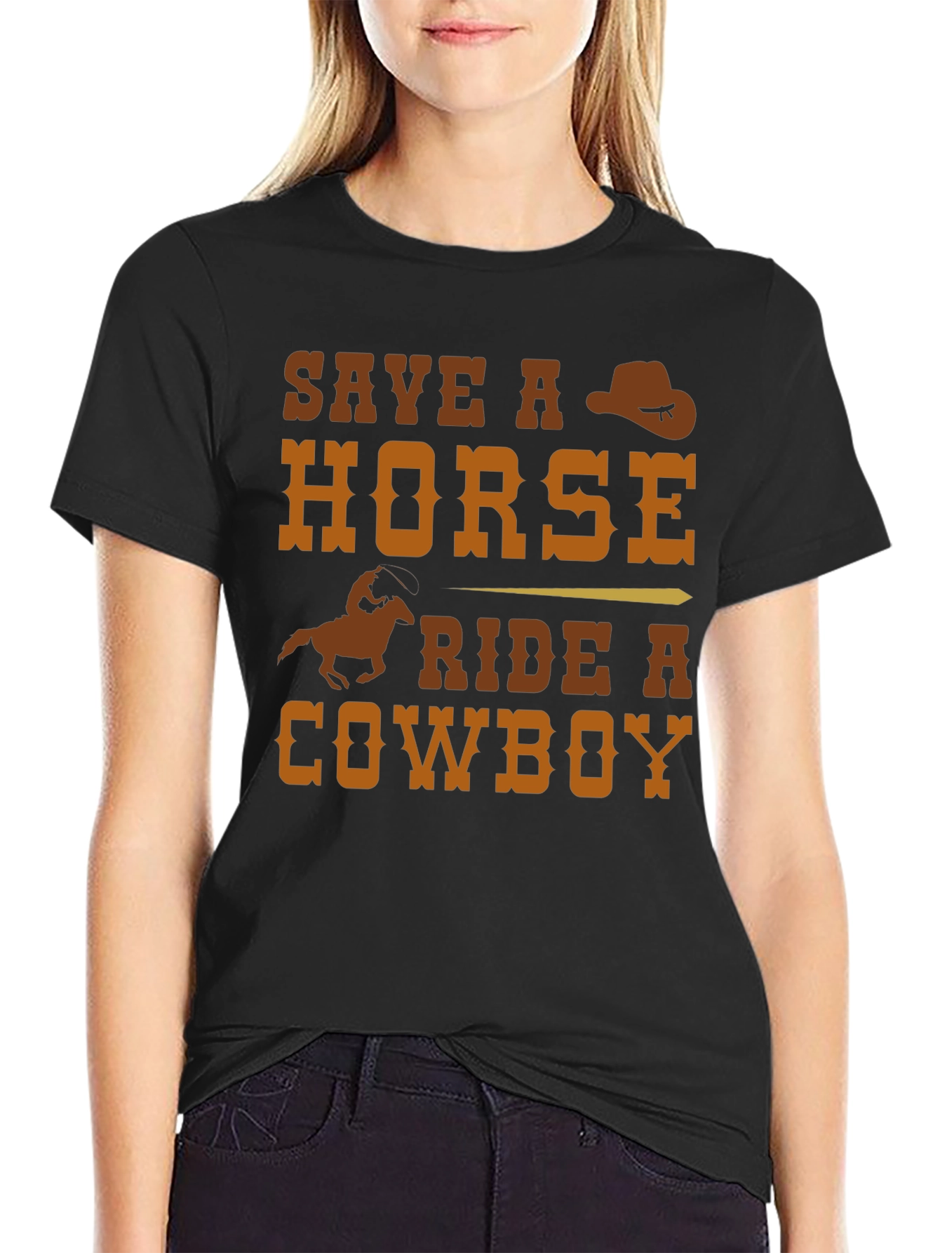 Save a Horse Ride a Cowboy Graphic T-Shirt