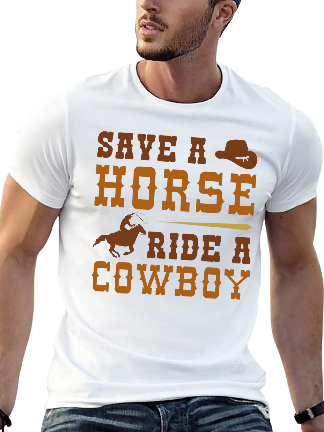 Save a Horse Ride a Cowboy Graphic T-Shirt