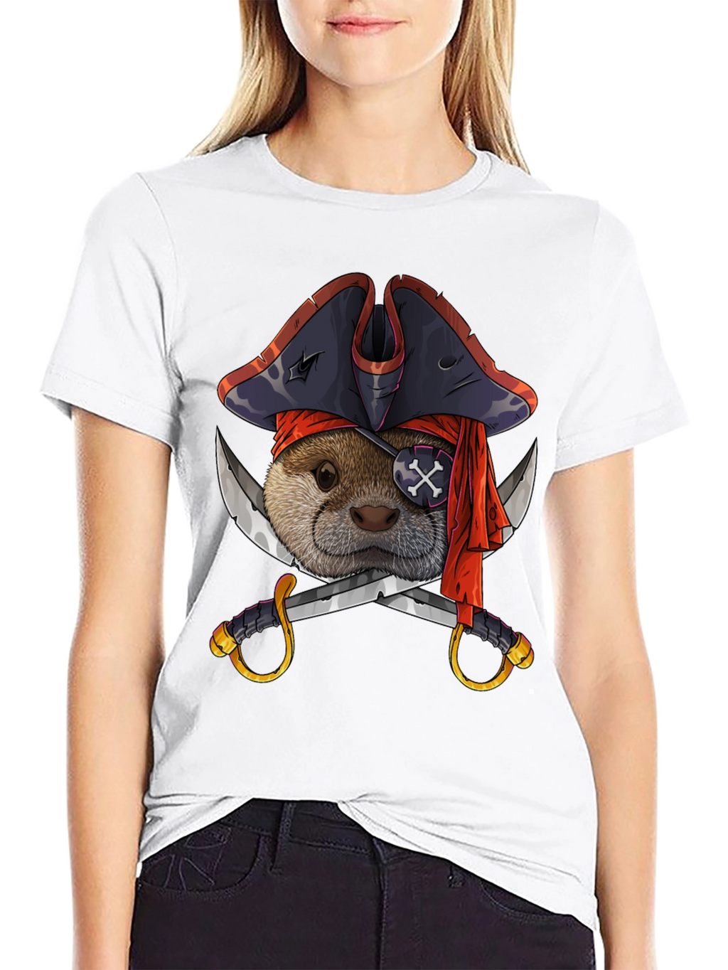 Pirate Otter T-Shirt - Funny Animal Tee