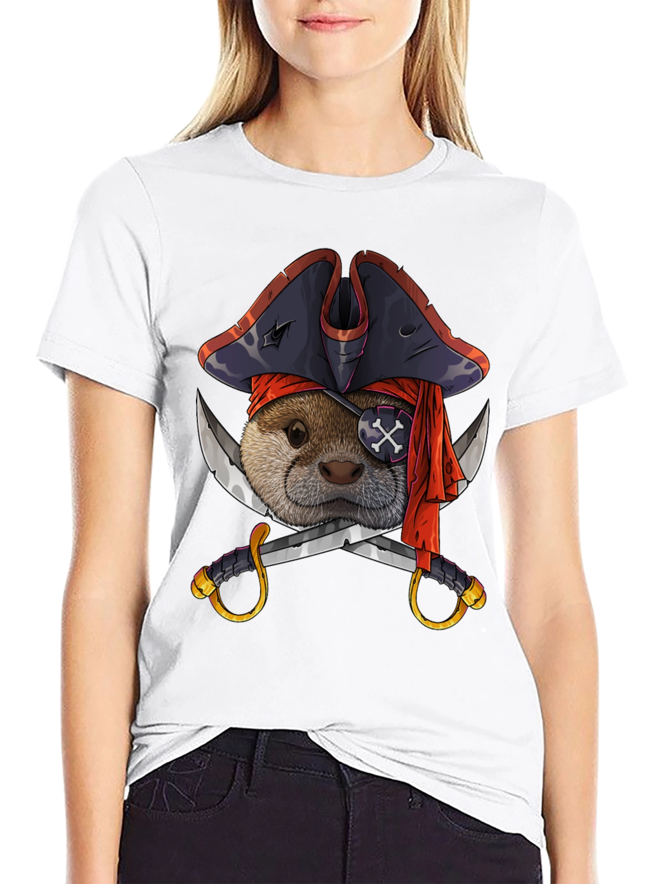Pirate Otter T-Shirt - Funny Animal Tee