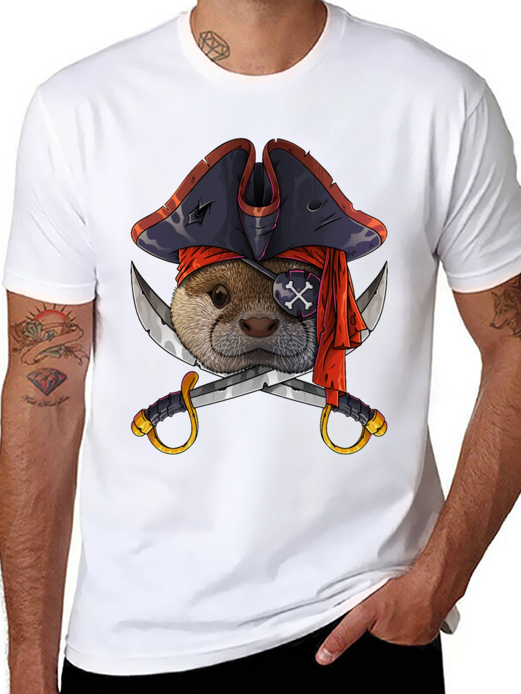 Pirate Otter T-Shirt - Funny Animal Tee