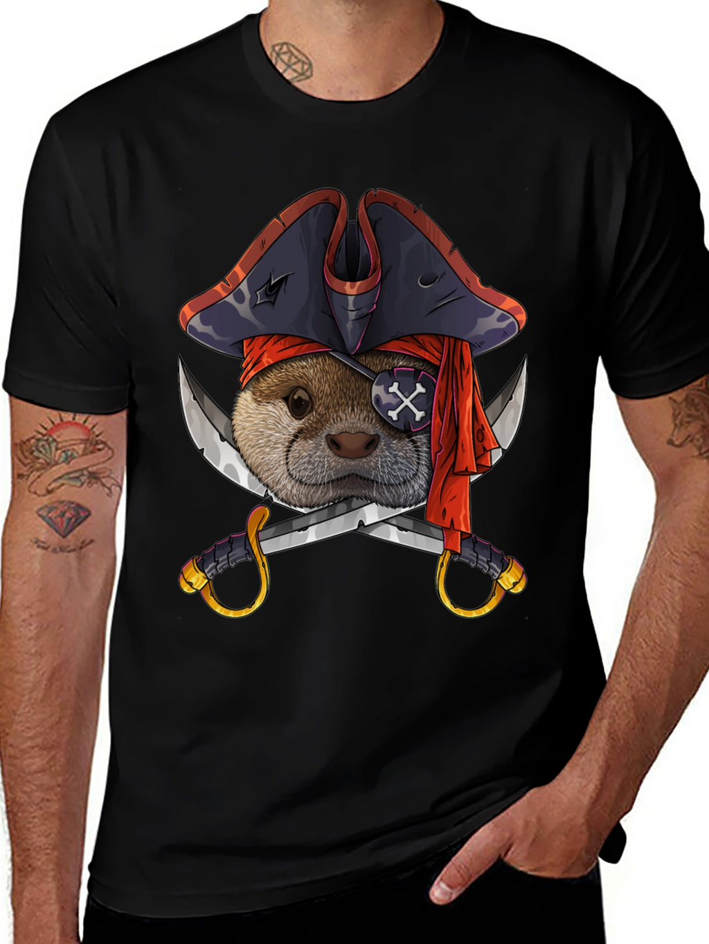 Pirate Otter T-Shirt - Funny Animal Tee