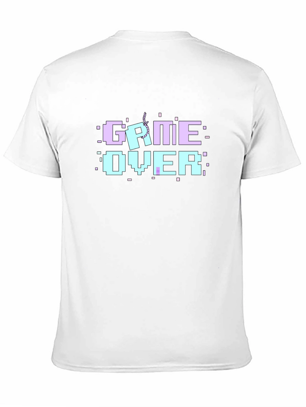 Game Over Pixel Art Black T-Shirt