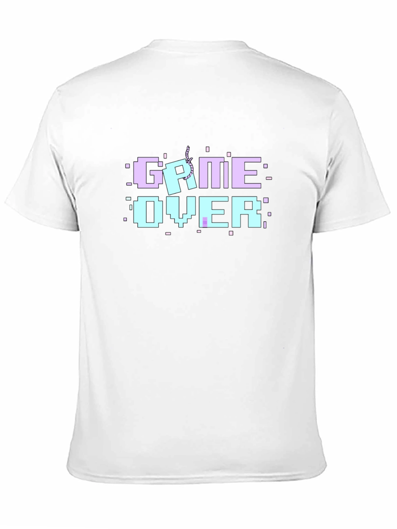 Game Over Pixel Art Black T-Shirt