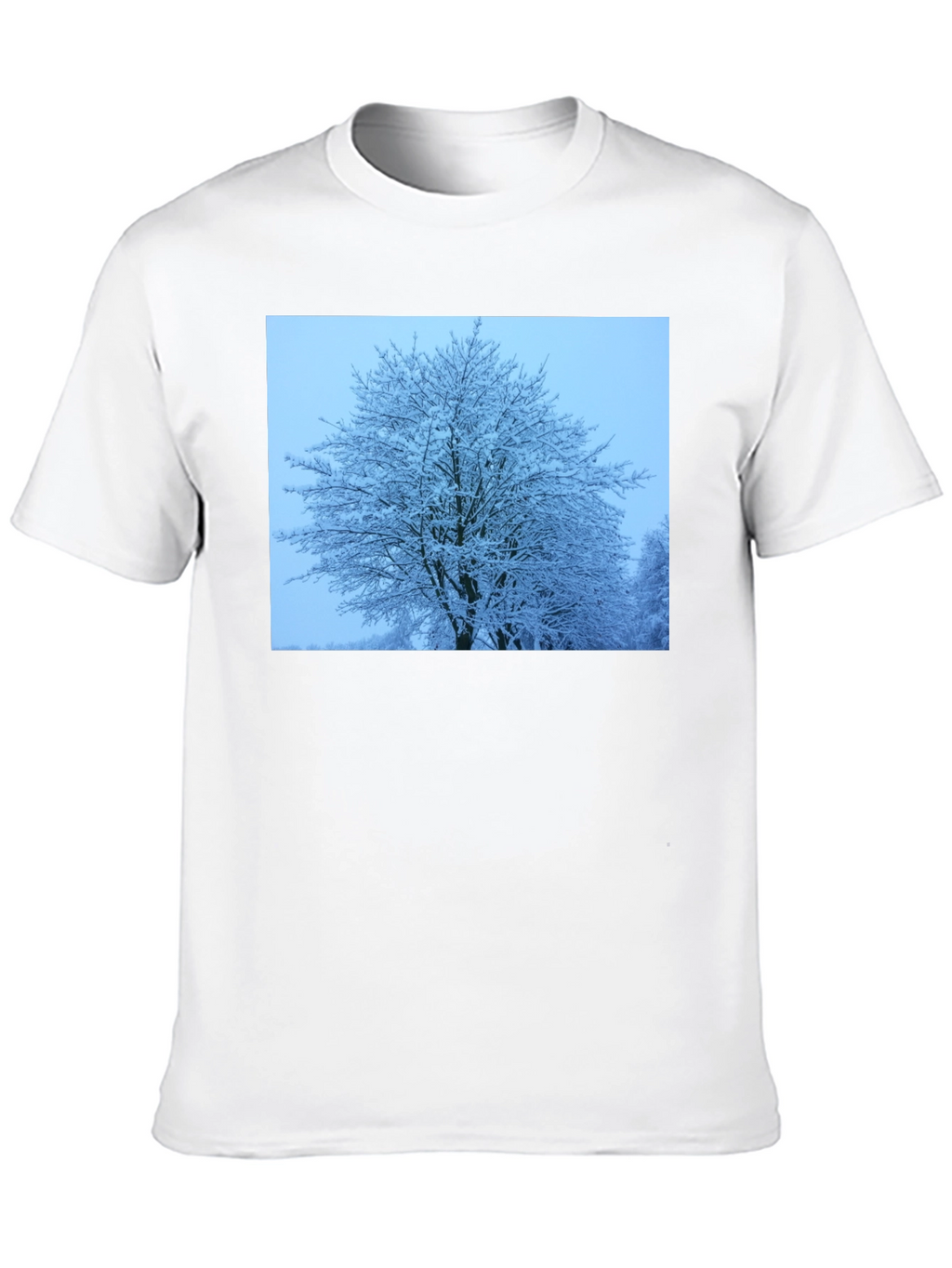 Winter Tree Graphic Tee - Soft Black Cotton