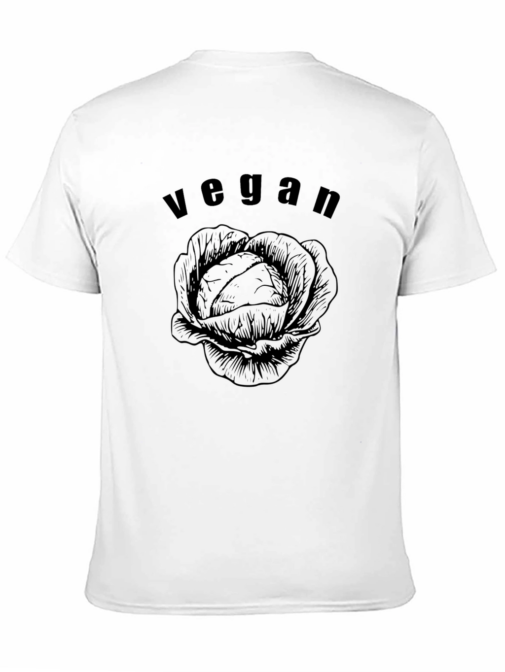 Vegan Cabbage Graphic Tee - Black