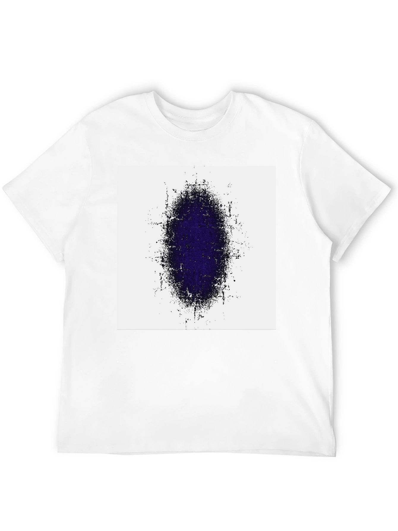 Abstract Oval Graphic Print Black T-Shirt
