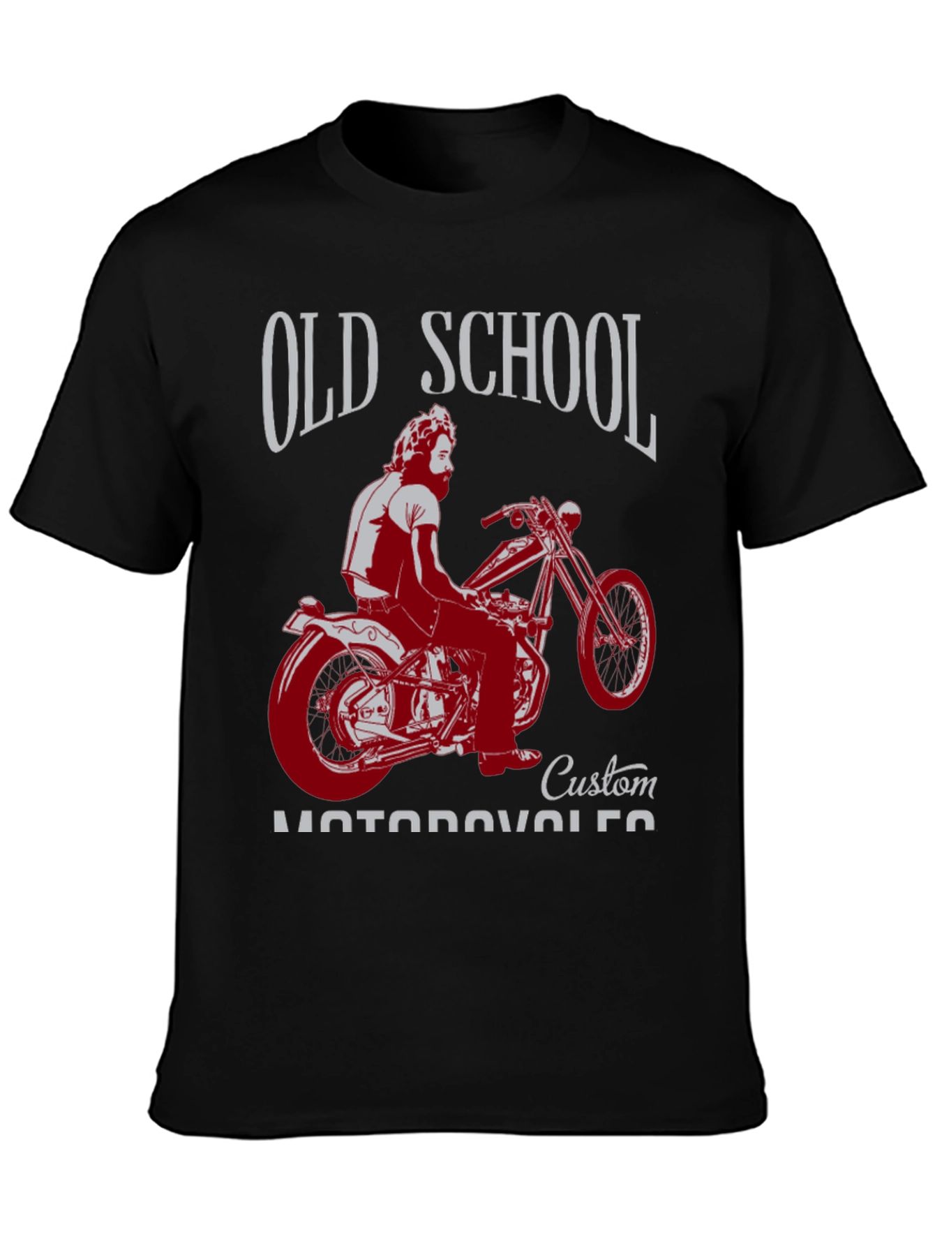 Old School Custom Motorcycle Graphic T-Shirt