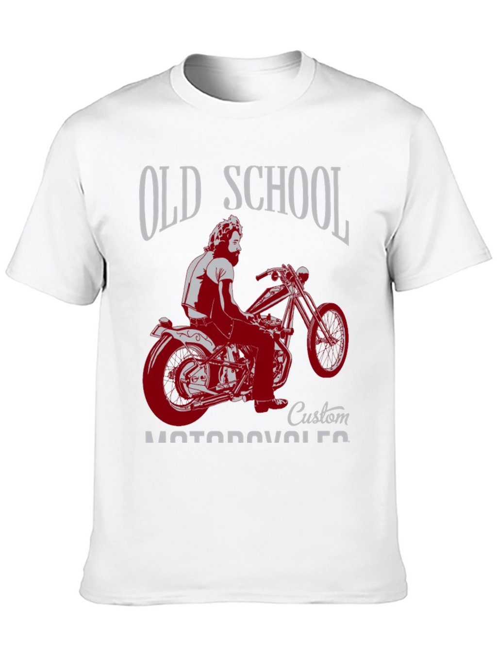 Old School Custom Motorcycle Graphic T-Shirt