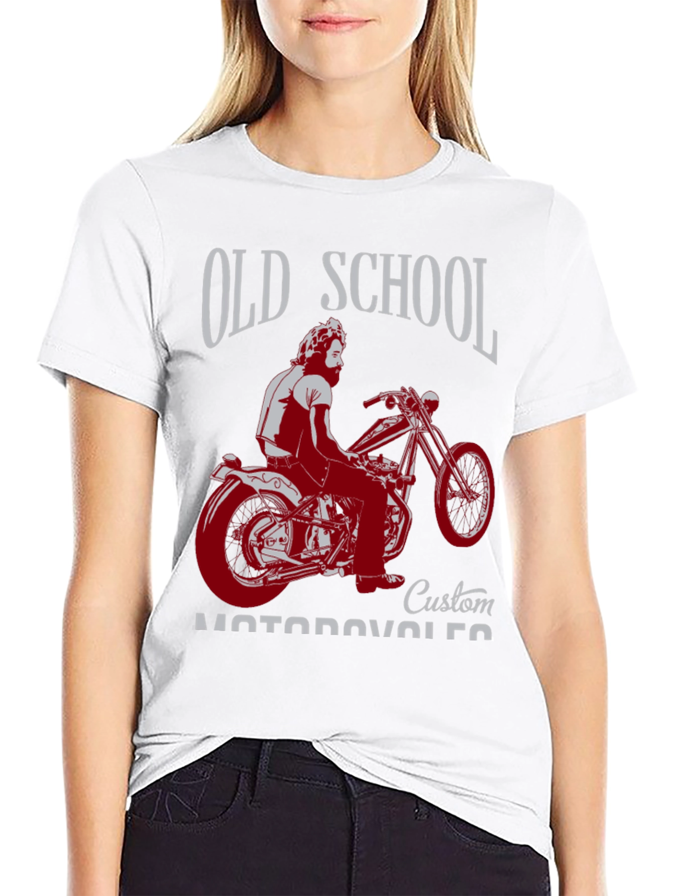 Old School Custom Motorcycle Graphic T-Shirt